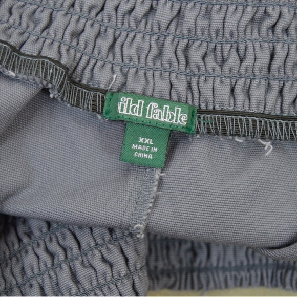 Wild Fable Smocked Waistband Raw Hem High Rise Shorts, Size XXL Grey Microstripe - Picture 4 of 9